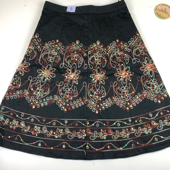 NEW look I  A Line I Embroidered I Skirt - Picture 1 of 8
